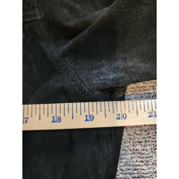 Brandon Thomas Leather Suede Jacket Size L VTG Y2K Floral Embroidered - Picture 8 of 8